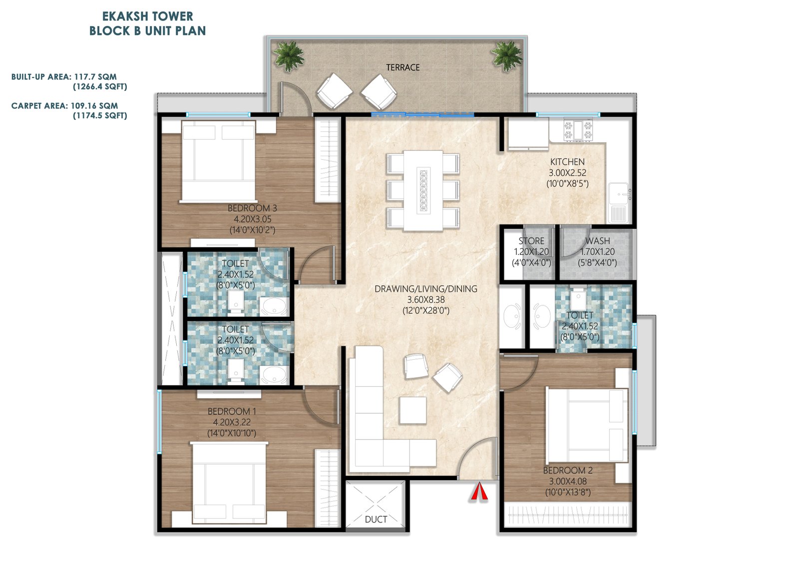 Ekaksh Tower - Unit Plan